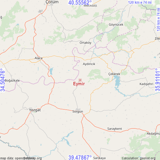 Eymir on map