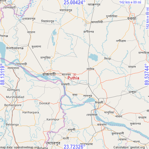 Puthia on map
