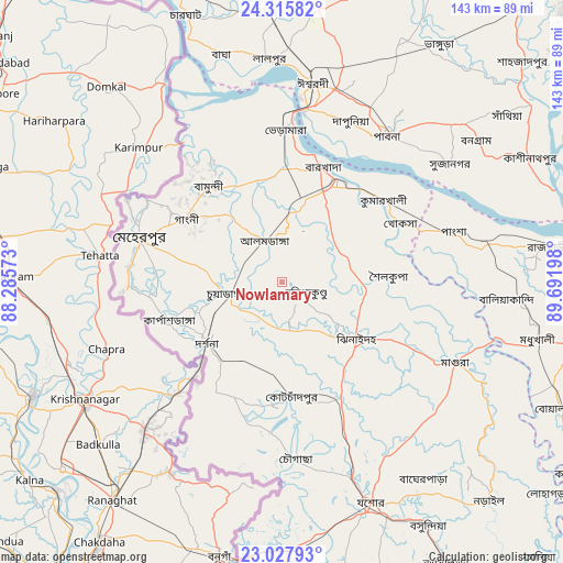 Nowlamary on map