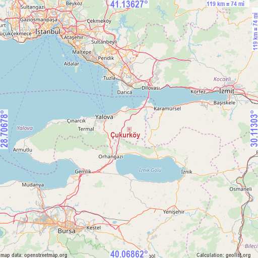 Çukurköy on map