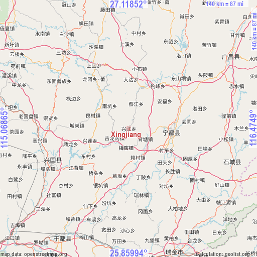 Xingjiang on map