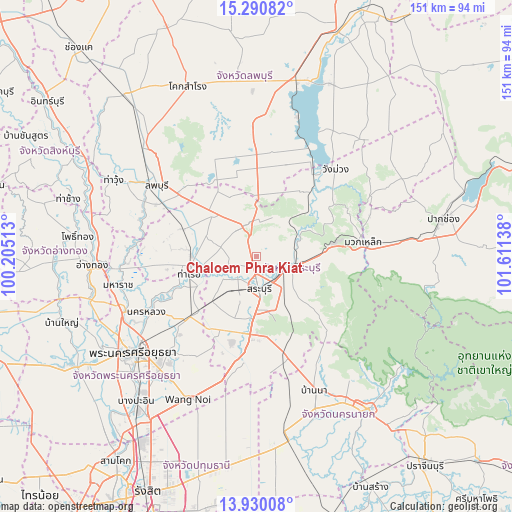 Chaloem Phra Kiat on map