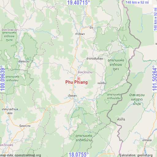 Phu Phiang on map