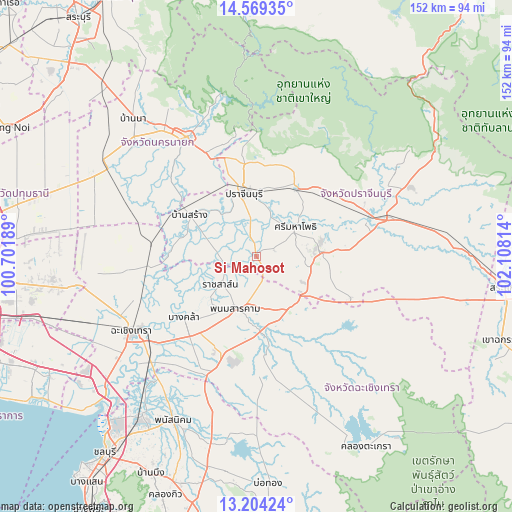 Si Mahosot on map
