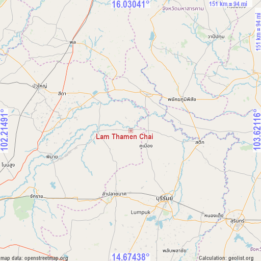 Lam Thamen Chai on map