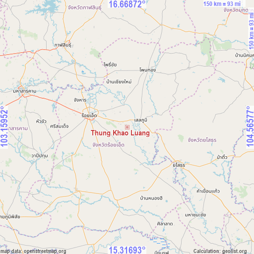 Thung Khao Luang on map