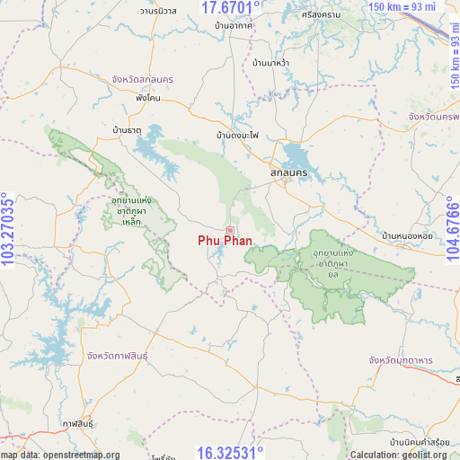 Phu Phan on map