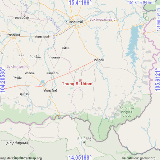 Thung Si Udom on map
