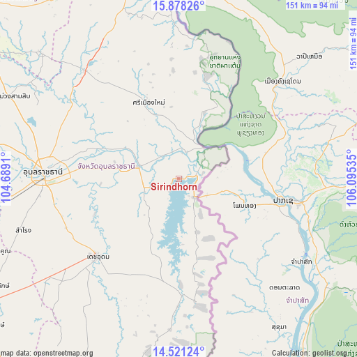 Sirindhorn on map