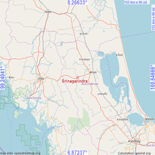 Srinagarindra on map