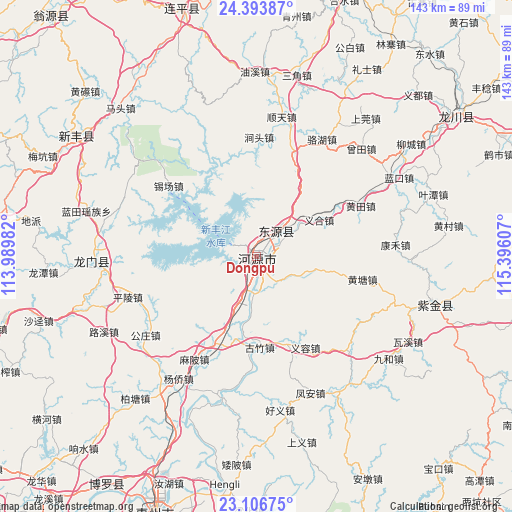 Dongpu on map