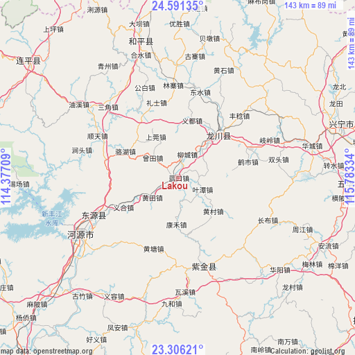 Lakou on map