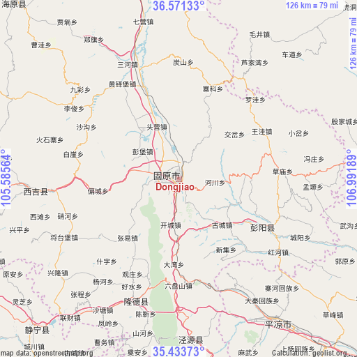 Dongjiao on map