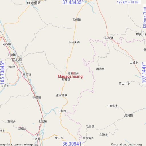 Magaozhuang on map