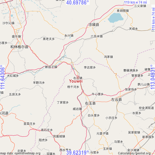 Youwei on map