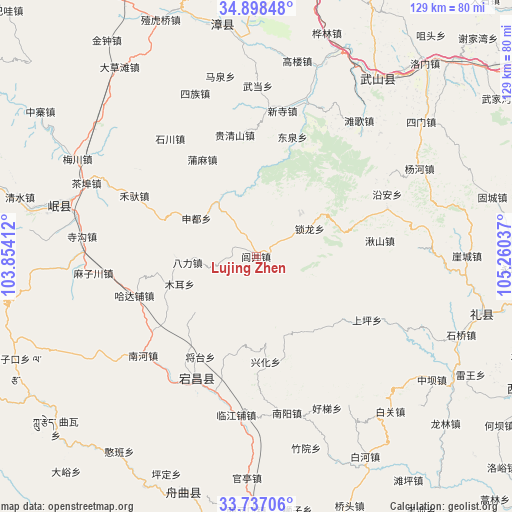 Lujing Zhen on map
