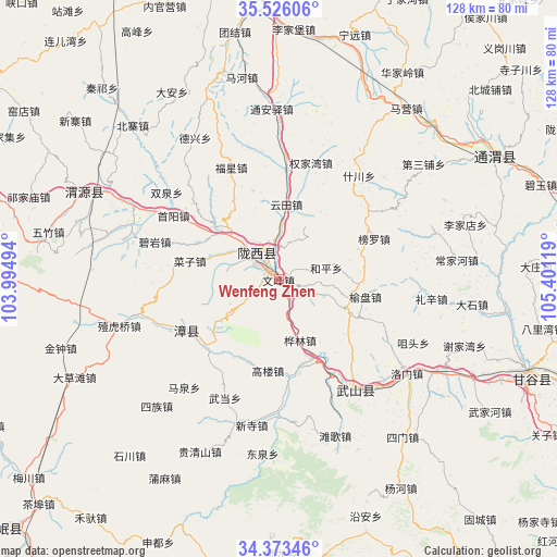 Wenfeng Zhen on map