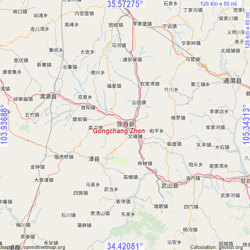 Gongchang Zhen on map