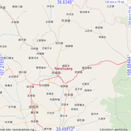 Nanzhuang on map