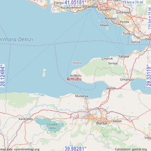 Armutlu on map