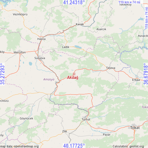 Akdağ on map