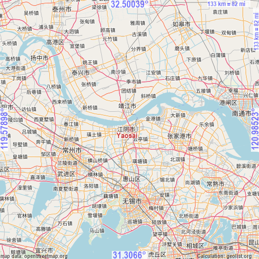 Yaosai on map