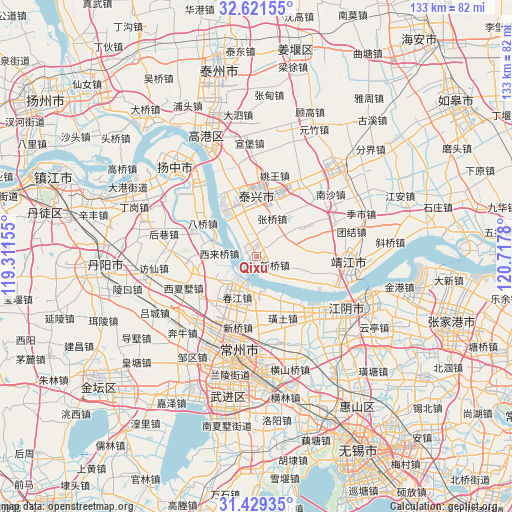 Qixu on map