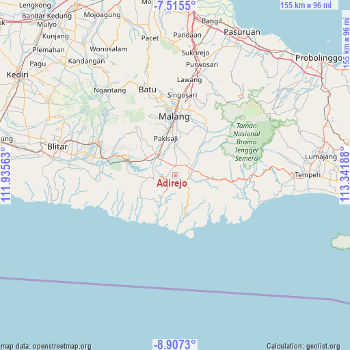 Adirejo on map