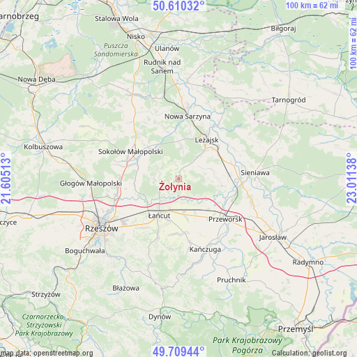 Żołynia on map