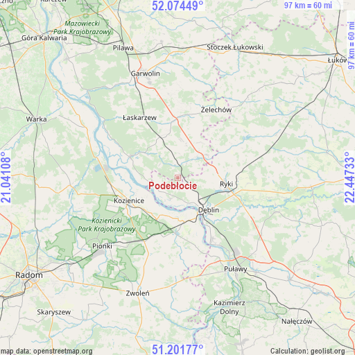 Podebłocie on map