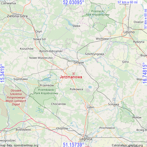 Jerzmanowa on map