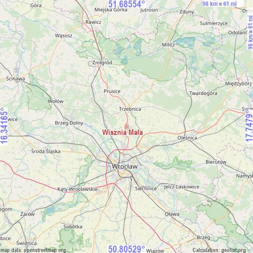 Wisznia Mała on map