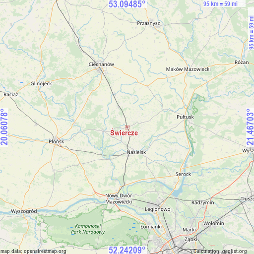 Świercze on map