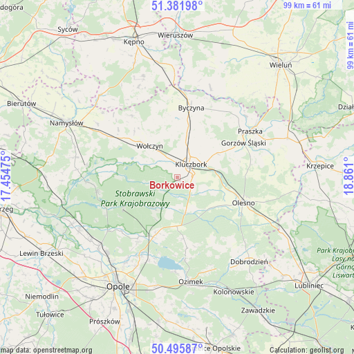 Borkowice on map