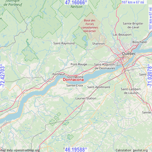 Donnacona on map