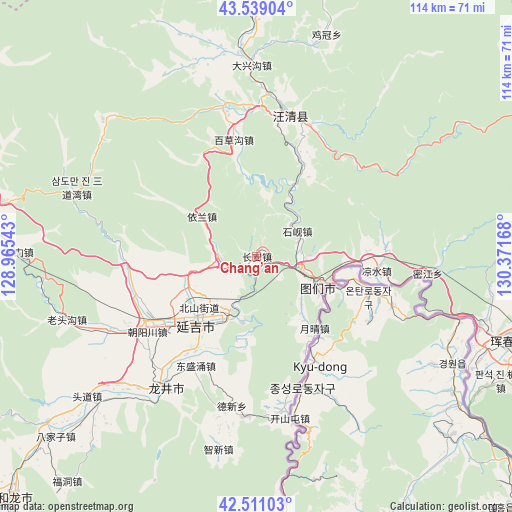Chang’an on map