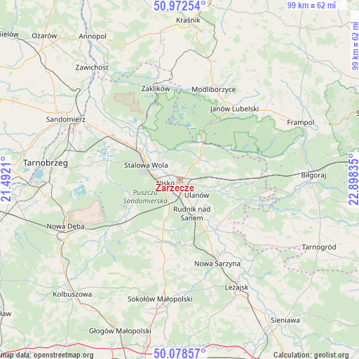 Zarzecze on map