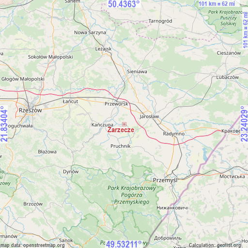 Zarzecze on map