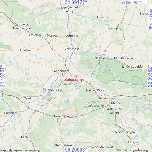 Zaleszany on map