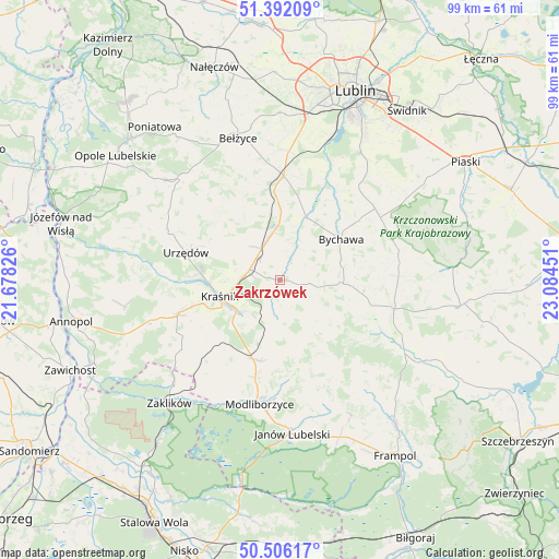 Zakrzówek on map