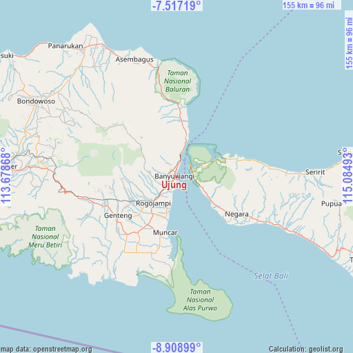 Ujung on map