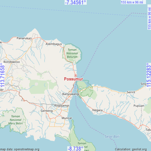 Possumur on map