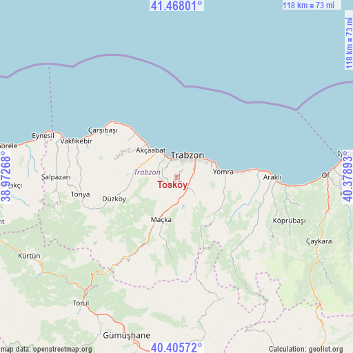 Tosköy on map