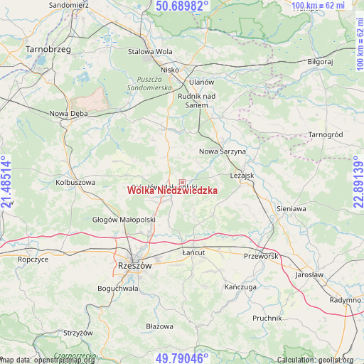 Wólka Niedźwiedzka on map