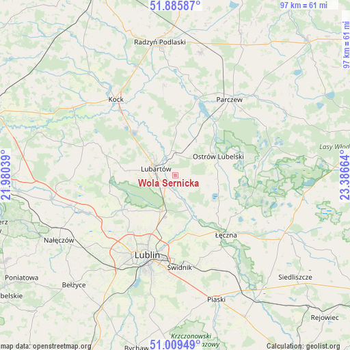 Wola Sernicka on map