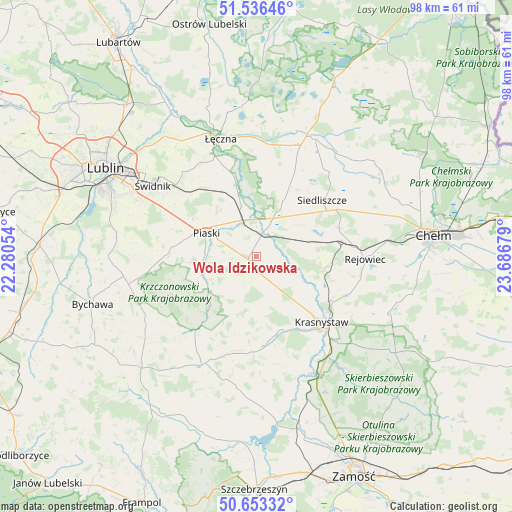 Wola Idzikowska on map