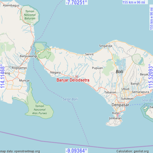 Banjar Delodsetra on map
