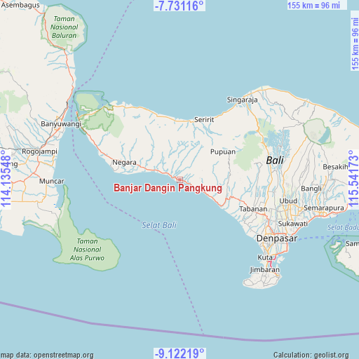 Banjar Dangin Pangkung on map