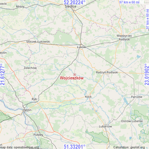 Wojcieszków on map