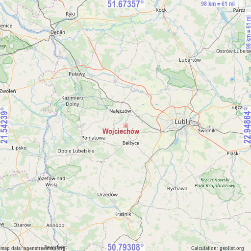 Wojciechów on map